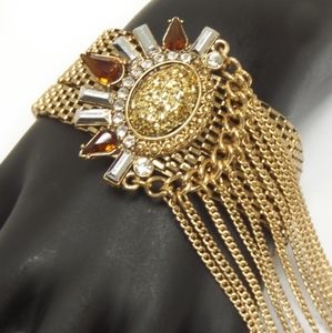 Golden Sun Chain Tassel Bracelet